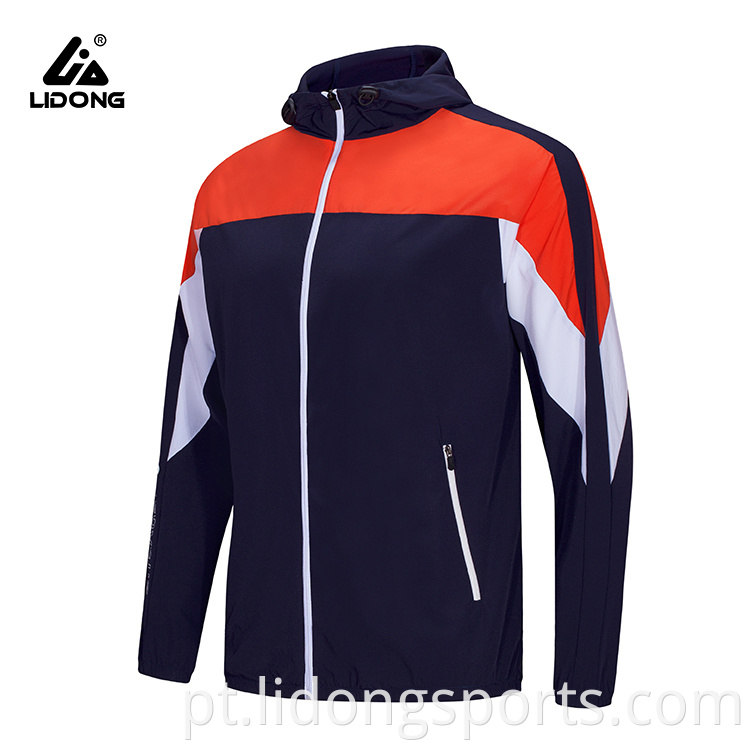 Fabricante de roupas Fin School Sports Jackets Track Jacket com traje de capuz de alta qualidade